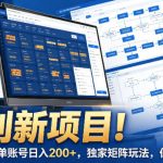 暴利新项目！全自动搬砖单账号日入200+，独家矩阵玩法，保姆级操作【揭秘】