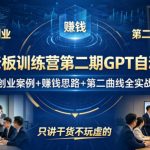 AI老板训练营第二期GPT自动篇，创业案例+賺钱思路+第二曲线全实战，只讲干货不玩虚的