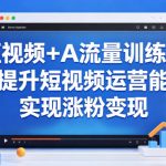 短视频+AI流量训练营，统提升短视频运营能力，实现涨粉变现