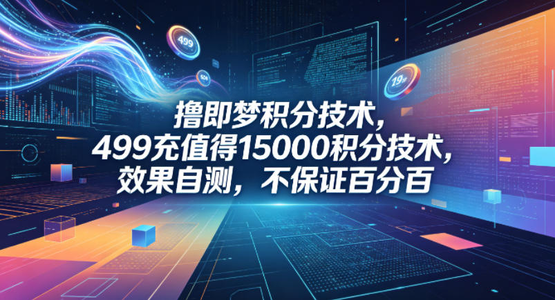 499充值得15000积分技巧