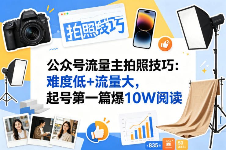 “0基础也能火？拍照技巧分享，10万阅读背后的秘密！”