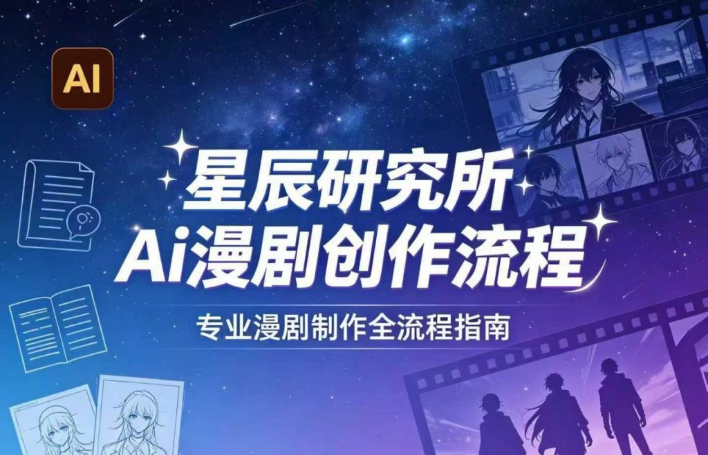 AI漫剧创作全流程指南|从工具到编剧,从流量到变现,小白也能学会的专业漫剧制作法