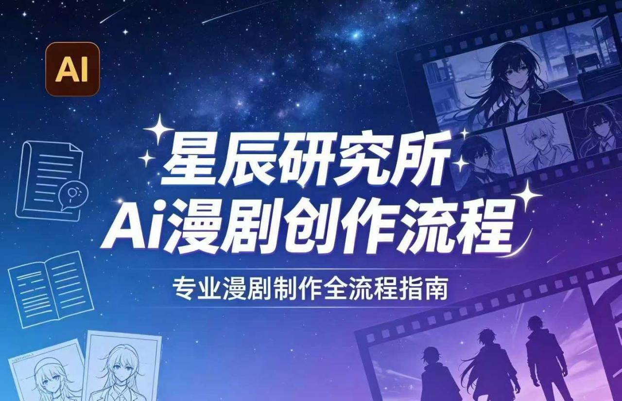 AI漫剧创作全攻略：从工具到编剧，流量到变现，小白也能轻松掌握的专业制作方法