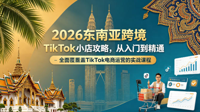东南亚TikTok小店跨境电商运营实战课程（2023年4月更新）