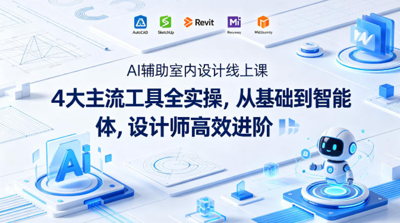 AI室内设计线上课：从零到智能体，助力设计师高效进阶