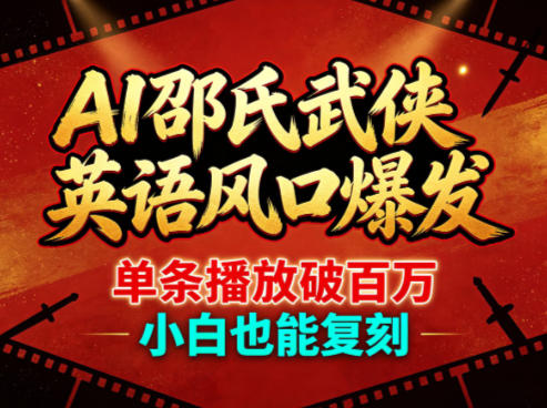 AI武侠英语小说走红，单条播放破百万！轻松复刻你的创作之路