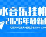 【汽水音乐挂G】26年最新玩法，可矩阵放大，月收5k-1W，独家技术，非常稳定【揭秘】