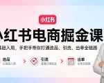 小红书电商掘金课：从0基础入局，手把手带你打通选品、引流、出单全链路