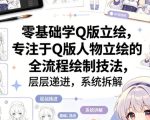 零基础学Q版立绘，专注于Q版人物立绘的全流程绘制技法，层层递进，系统拆解