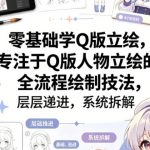 零基础学Q版立绘，专注于Q版人物立绘的全流程绘制技法，层层递进，系统拆解