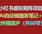 小红书虚拟矩阵项目：软件隔离IP+AI自动做图发笔记（共60节）