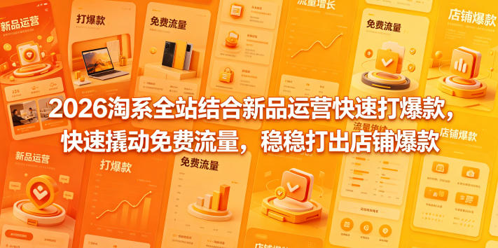 2023淘系流量玩法：快速打爆款，轻松撬动免费流量！-鱼渣资源
