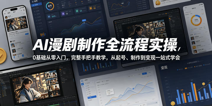AI漫剧制作：从零到变现的全流程实操与全周期指导-鱼渣资源