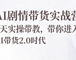 AI剧情带货实战营，7天实操带教，带你进入AI带货2.0时代