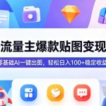 公众号流量主爆款贴图变现实战课，零基础AI一键出图，轻松日入100+稳定收益