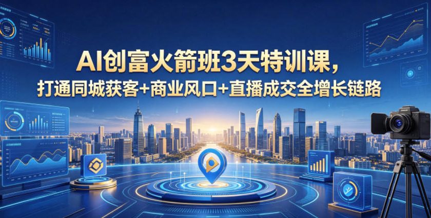 AI创富火箭班3天特训 | 商业增长链路全解析 —— 2026年4月新课-鱼渣资源