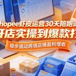Shopee虾皮运营30天陪跑课，从开店实操到爆款打造，稳步撬动跨境店铺盈利增收