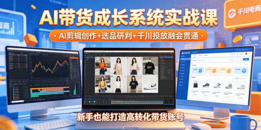 AI带货实战体系:从选品到投放,手把手教你打造高转化账号 AI带货实战体系:从选品到投放,手把手教你打造高转化账号