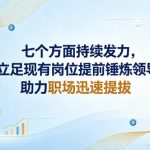 付费文章：七个方面持续发力，教你立足现有岗位提前锤炼领导能力，助力职场迅速提拔