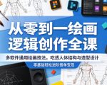 从零到一绘画逻辑创作全课，多软件通用绘画技法，吃透人体结构与造型设计，零基础轻松进阶接单变现