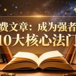 付费文章：成为强者的10大核心法门