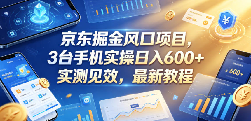 京东实操:3台手机日赚600+技巧-鱼渣资源