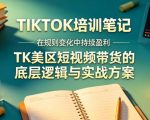 视界跨境TIKTOK4月17培训笔记，在规则变化中持续盈利，TK美区短视频带货的底层逻辑与实战方案【文档】