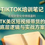 视界跨境TIKTOK4月17培训笔记，在规则变化中持续盈利，TK美区短视频带货的底层逻辑与实战方案【文档】
