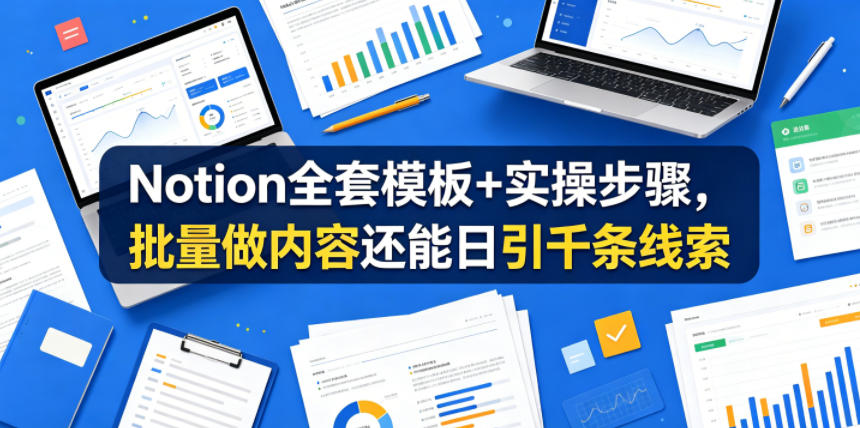 Notion高效内容制作：手把手教学，助你快速实现内容批量产出与线索增长-鱼渣资源