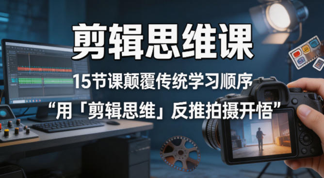 15节颠覆传统学习顺序的剪辑思维课：用逆向思维提升你的拍摄技巧