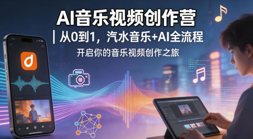 AI音乐视频创作营 | 从0到1，用汽水音乐+AI开启创作之旅