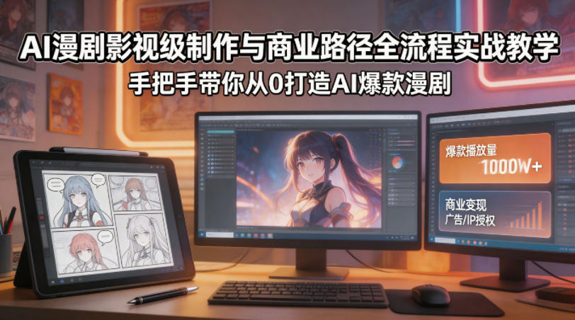 30天实战：如何用AI快速打造下一个爆款漫剧？