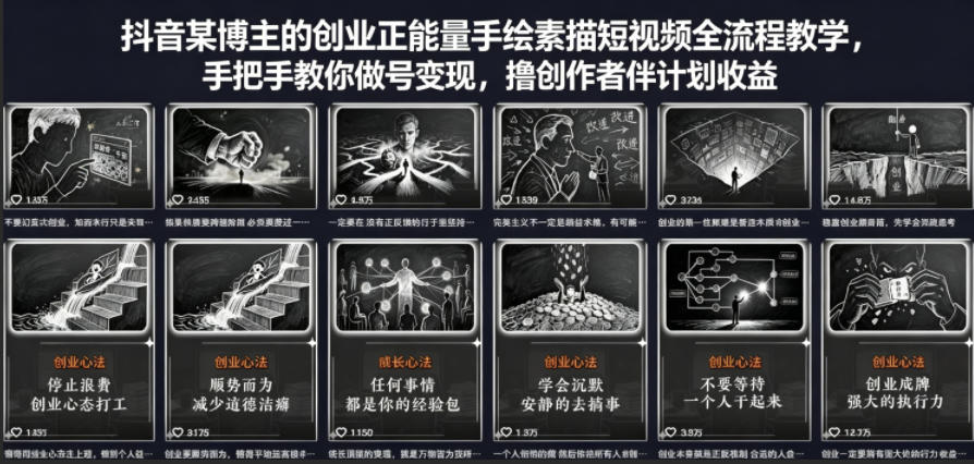 抖音创业手绘短视频全流程教学：轻松实现快速变现