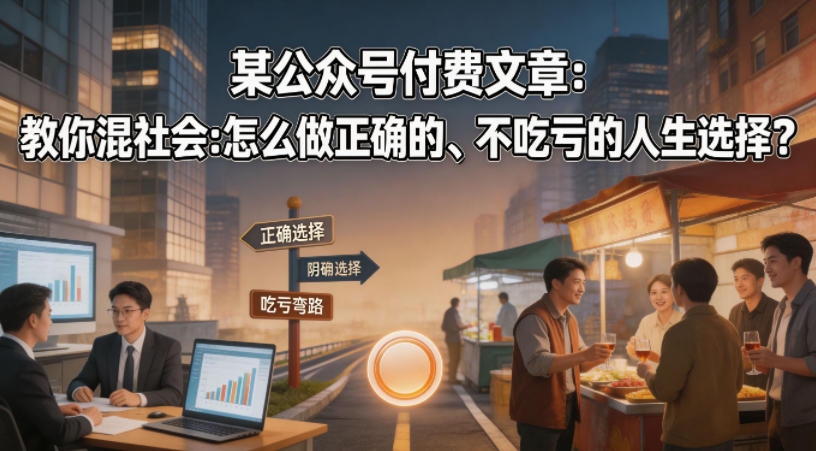 如何正确做出人生选择：一篇提升生存技能的文章