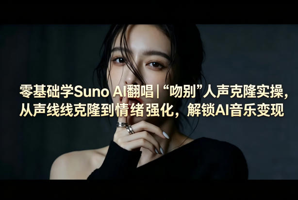 零基础掌握Suno AI翻唱：从声线克隆到情感强化，开启AI音乐变现之旅