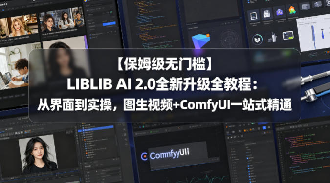 【保姆级无门槛】LIBLIB AI 2.0全新升级：从界面到实操，图生视频+ComfyUI一站式精通