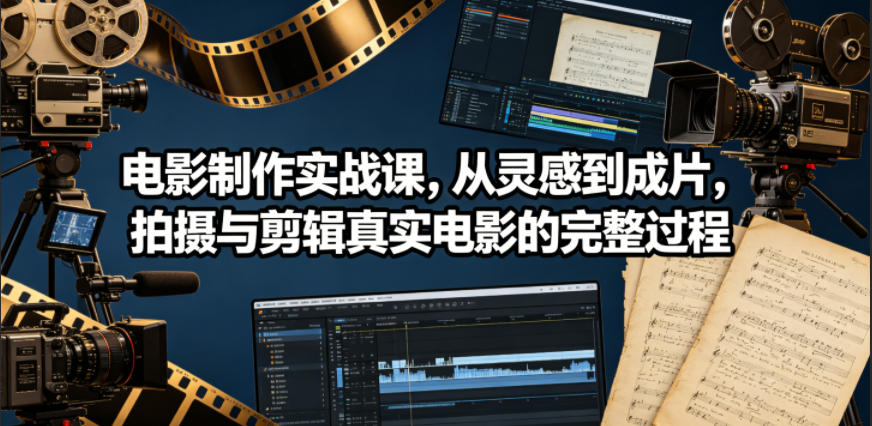 电影制作实战课,从灵感到成片,拍摄与剪辑真实电影的完整过程【原创双语字幕】-水滴知识网