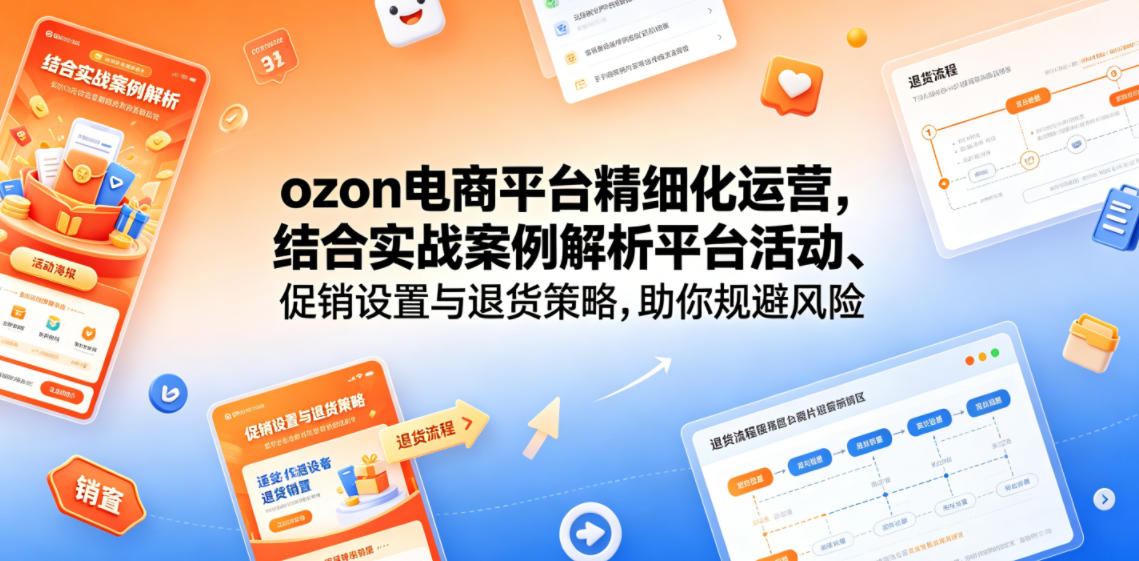 ozon电商平台精细化运营,结合实战案例解析平台活动、促销设置与退货策略,助你规避风险、提升销量-水滴知识网