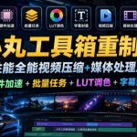 小丸工具箱重制版–高性能全能视频压缩+媒体处理工具｜硬件加速+批量任务+LUT调色+字幕封装