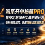 淘系开单秘籍PRO，量身定制淘天实战陪跑计划，告别做店迷茫、快速突破运营瓶颈期（2026年6月22日）