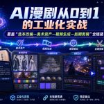 AI漫剧从0到1的工业化实战，覆盖“选本改编—美术资产—视频生成—后期剪辑”全链路（更新6月）