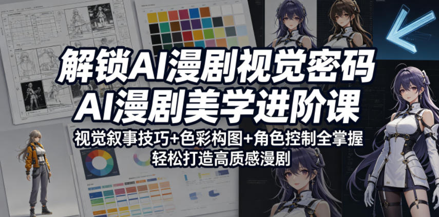 解锁高质感漫剧创作：视觉叙事技巧、色彩构图与角色设计全解析-鱼渣资源
