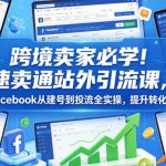 跨境卖家必学！速卖通站外引流课，Facebook从建号到投流全实操，提升转化