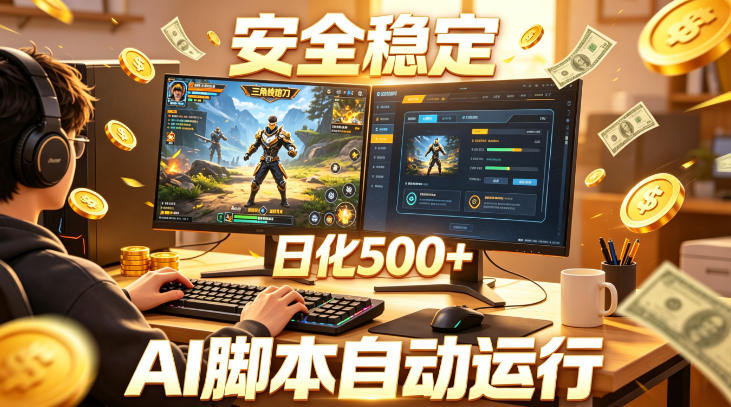 AI自动脚本躺赚，轻松实现日入500+【揭秘】-鱼渣资源
