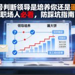 付费文章：7个信号判断领导是培养你还是画大饼，职场人必看，防踩坑指南