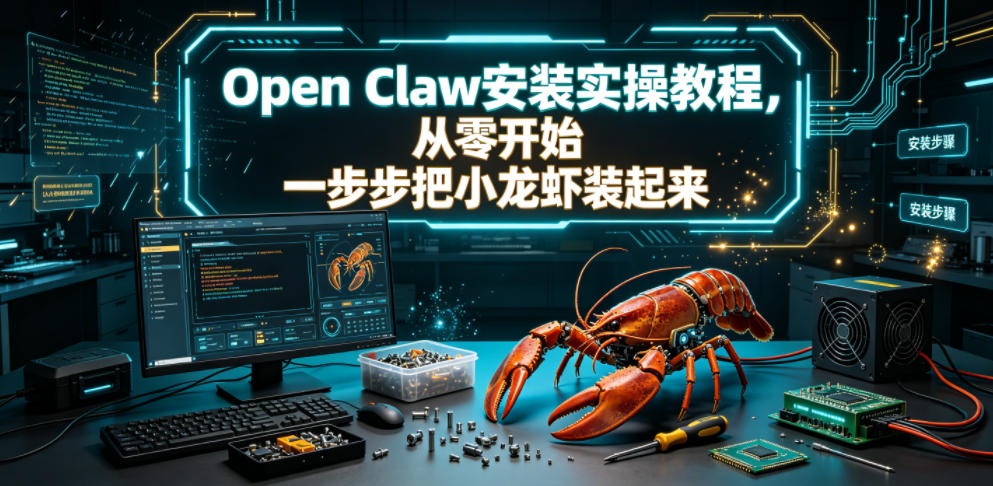 Open Claw安装实操教程,从零开始一步步一步步把小龙虾装起来-球球资源网