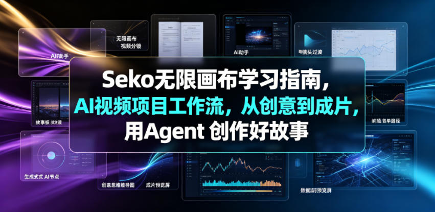 Seko无限画布学习指南,AI视频项目工作流,从创意到成片,用Agent 创作好故事-水滴知识网