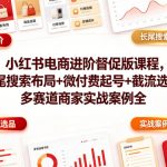 小红书电商进阶督促版课程，长尾搜索布局+微付费起号+截流选品，多赛道商家实战案例全程拆解
