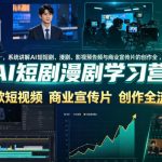 AI短剧漫剧学习营，系统讲解AI短剧、漫剧、影视预告片、爆款短视频与商业宣传片的创作全流程