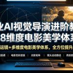 专业AI视觉导演进阶教程，38种爆款影视运镜+多维度电影美学体系，全方位提升AI成片高级感与镜头质感